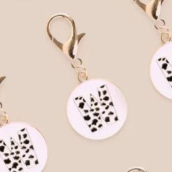 Dog Collar Initial Charm - W