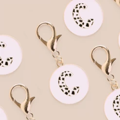 Dog Collar Initial Charm - C