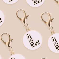 Dog Collar Initial Charm - L