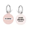 Personalised 'I'm Chipped' ID Tag - Pink Heart -Cocopup London 1 e3653187 ad87 4c43 aaa3 15cbf7fda588