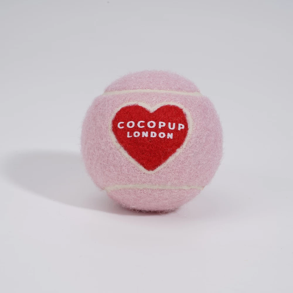 Tennis Ball - Pink & Red Heart 4 Tennis Ball - Pink & Red Heart - Image 2
