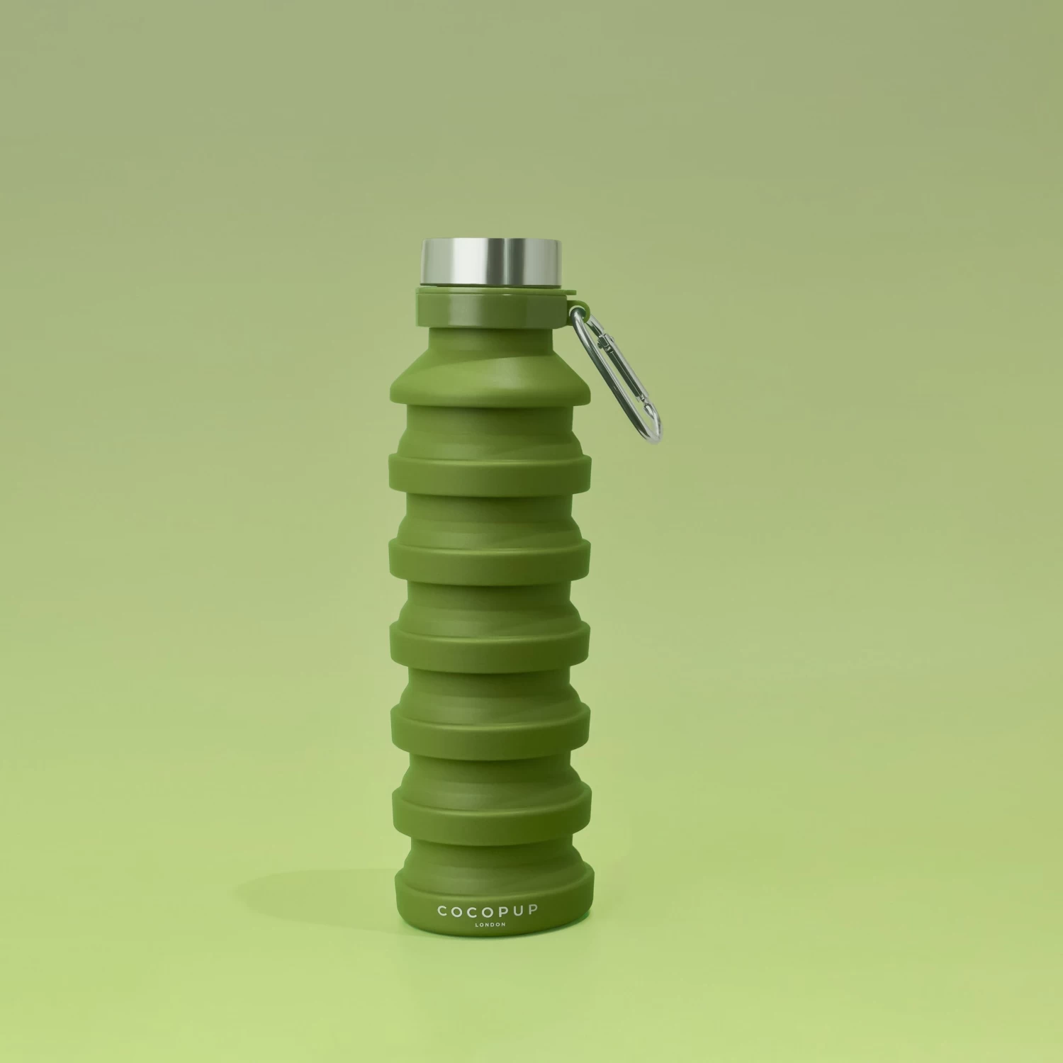 Collapsible Water Bottle - Khaki 3 Collapsible Water Bottle - Khaki