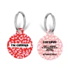 Personalised 'I'm Chipped' ID Tag - Red And Pink Leopard -Cocopup London 46 296ee29f 2426 4590 b657 75f46248622f
