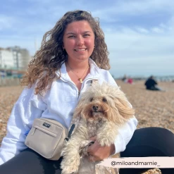 Luxe Adjustable Neck Harness - Mocha Flower -Cocopup London 48 80e22296 660f 404a 882e 3ca540322039