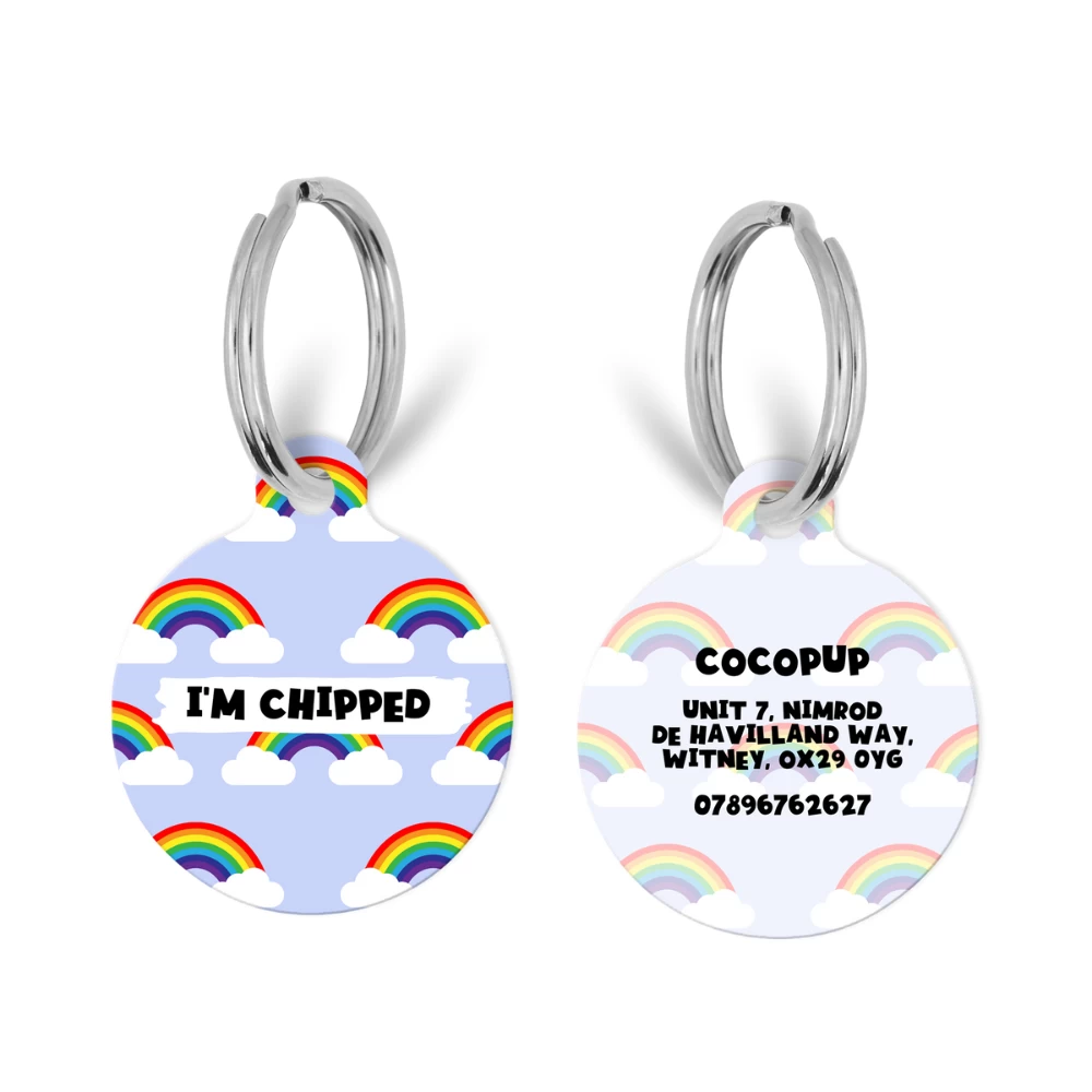 Personalised 'I'm Chipped' ID Tag - Over The Rainbow 3 Personalised 'I'm Chipped' ID Tag - Over The Rainbow
