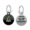 Personalised Cat Cartoon ID Tag - Khaki -Cocopup London 6 a13e1ca3 bf39 4a9f 8c58 a700080ae033
