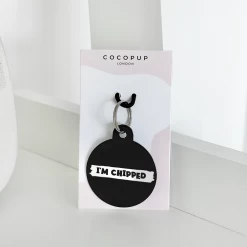 Personalised 'I'm Chipped' ID Tag - Black -Cocopup London BlackChipped
