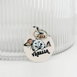 Personalised Cat Cartoon ID Tag - Boujee Butterfly 9 Personalised Cat Cartoon ID Tag - Boujee Butterfly -Cocopup London CatBoujeeButterfly