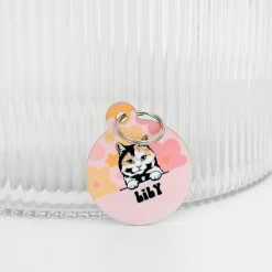 Personalised Cat Cartoon ID Tag - Summer Bloom -Cocopup London CatSummerBloom