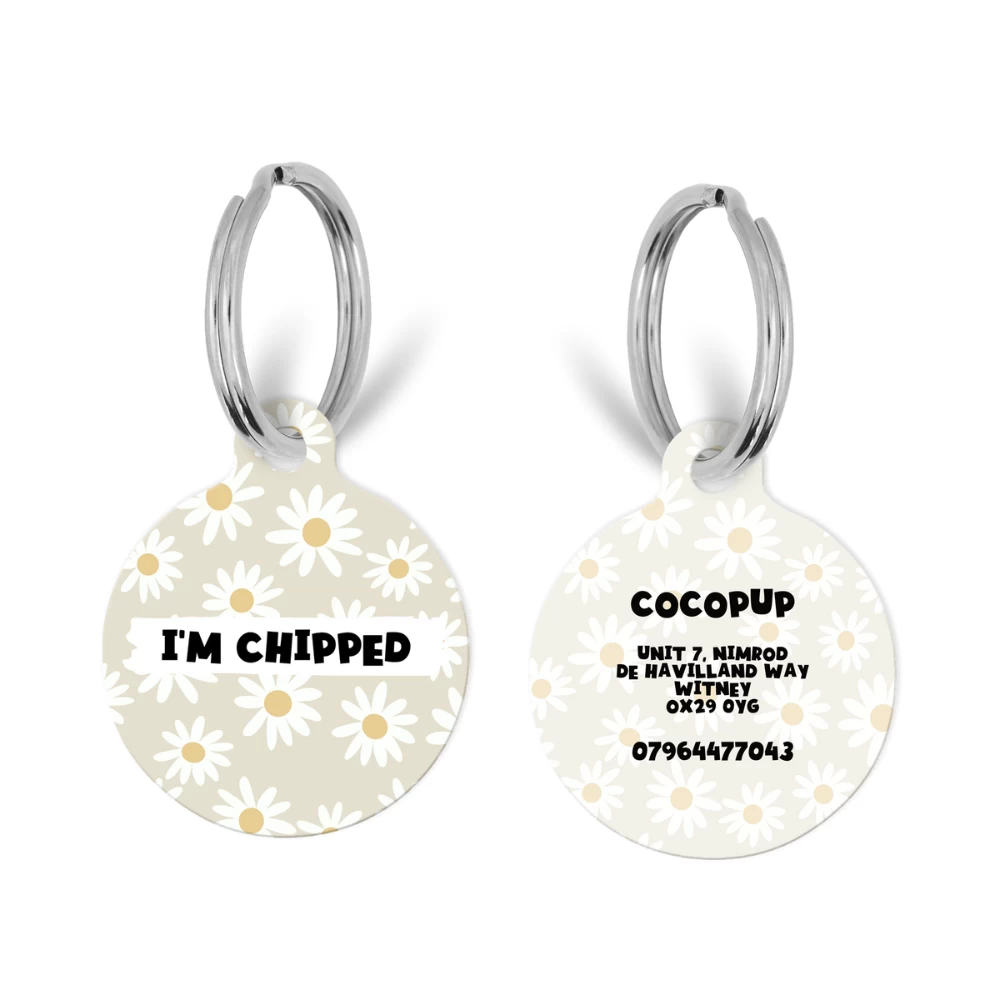 Personalised 'I'm Chipped' ID Tag - Daisy Chain 3 Personalised 'I'm Chipped' ID Tag - Daisy Chain