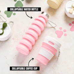 Collapsible Water Bottle - Pink -Cocopup London CollapsableCoffeeCup 3 38da139d 95e2 4280 8355 ad79bc5e0596