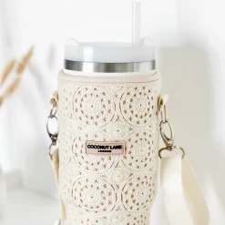 Crochet Case Tumbler Carry Case By Coconut Lane -Cocopup London Crochet3