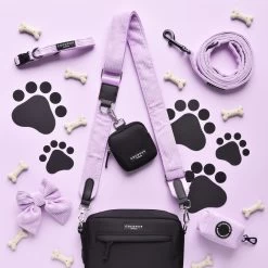 Dog Walking Bag Bundle - Lilac Cord -Cocopup London DSC 0558