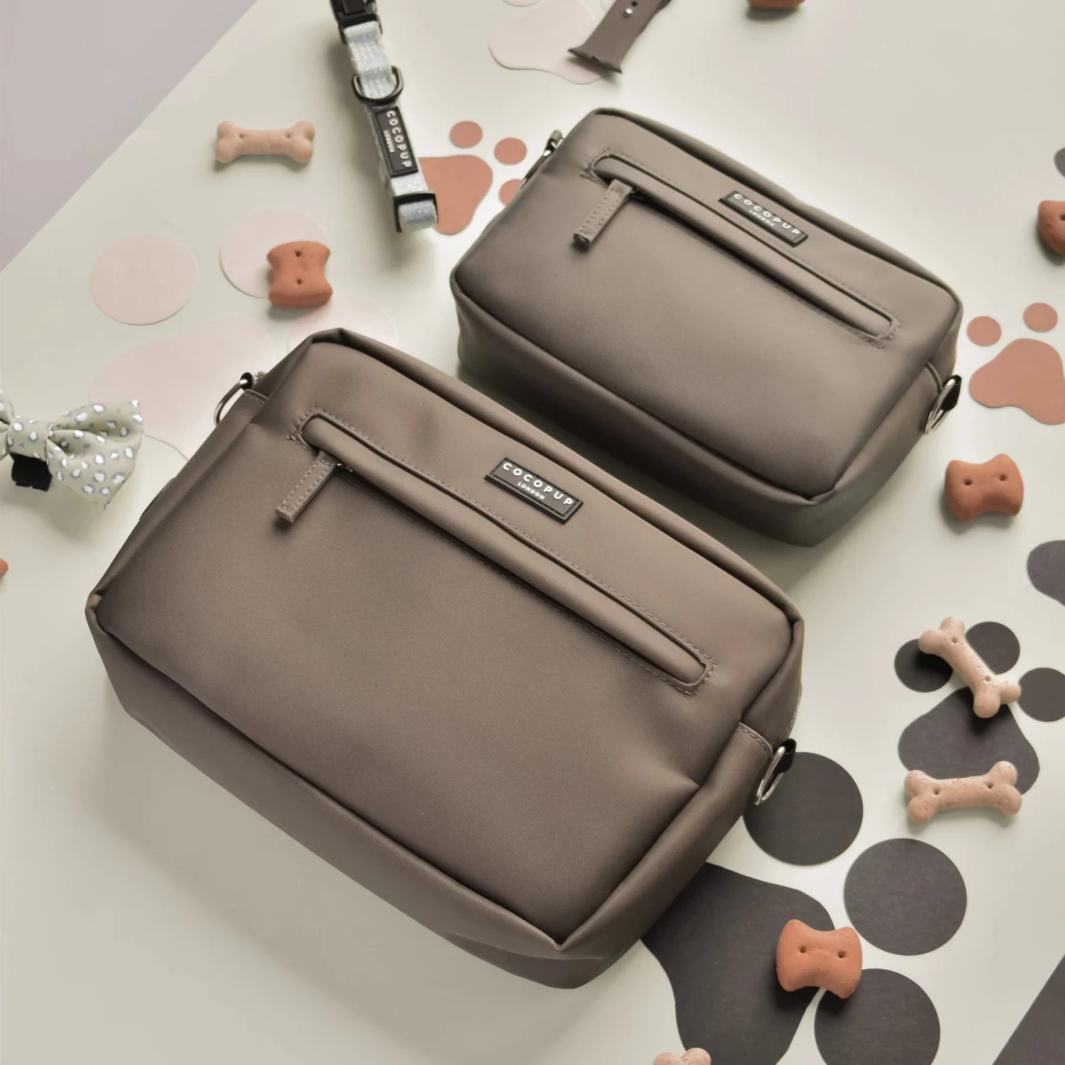 Large Dog Walking Mocha Bag Bundle - Sage Leopard 8 Large Dog Walking Mocha Bag Bundle - Sage Leopard - Image 6