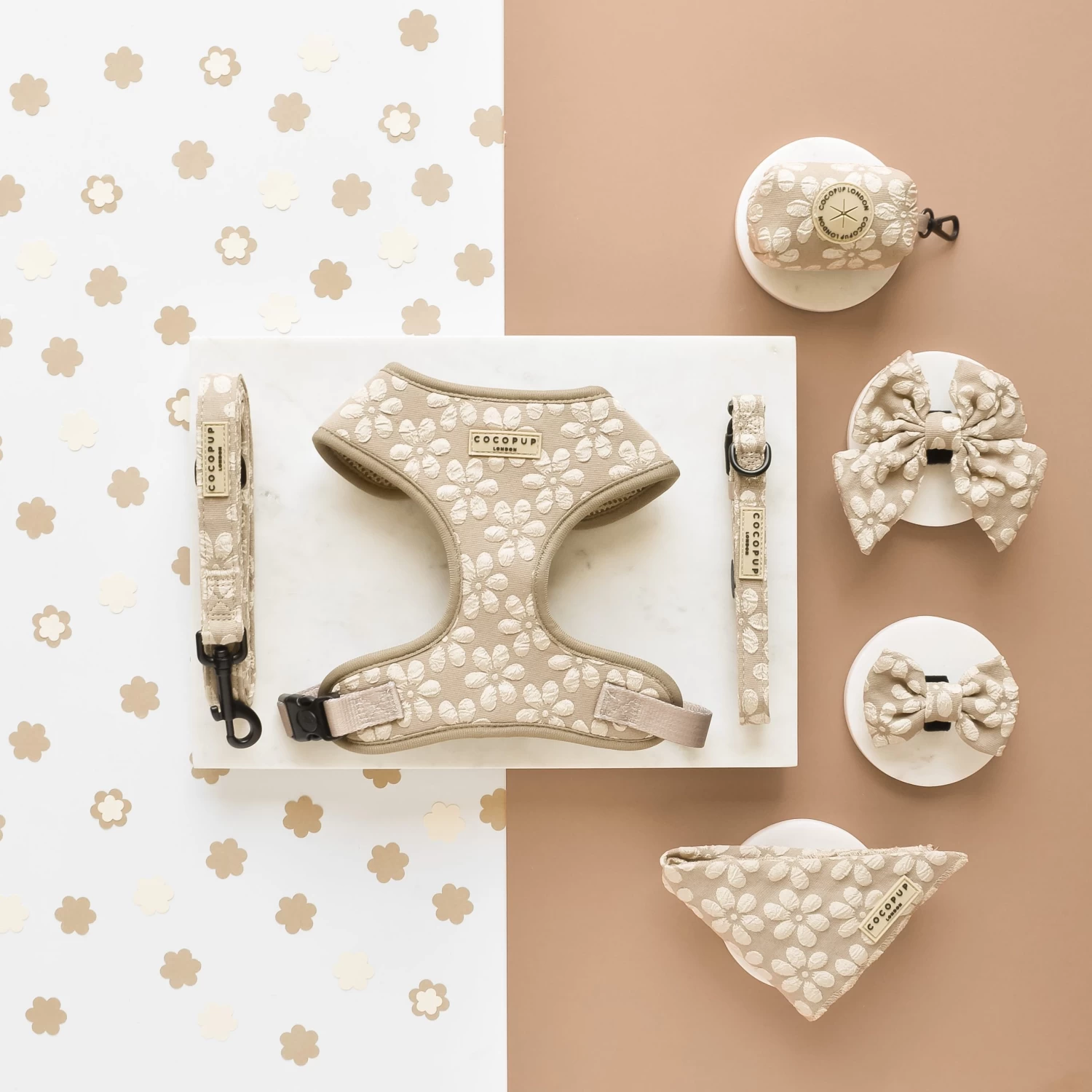 Luxe Collar - Mocha Flower 4 Luxe Collar - Mocha Flower - Image 2