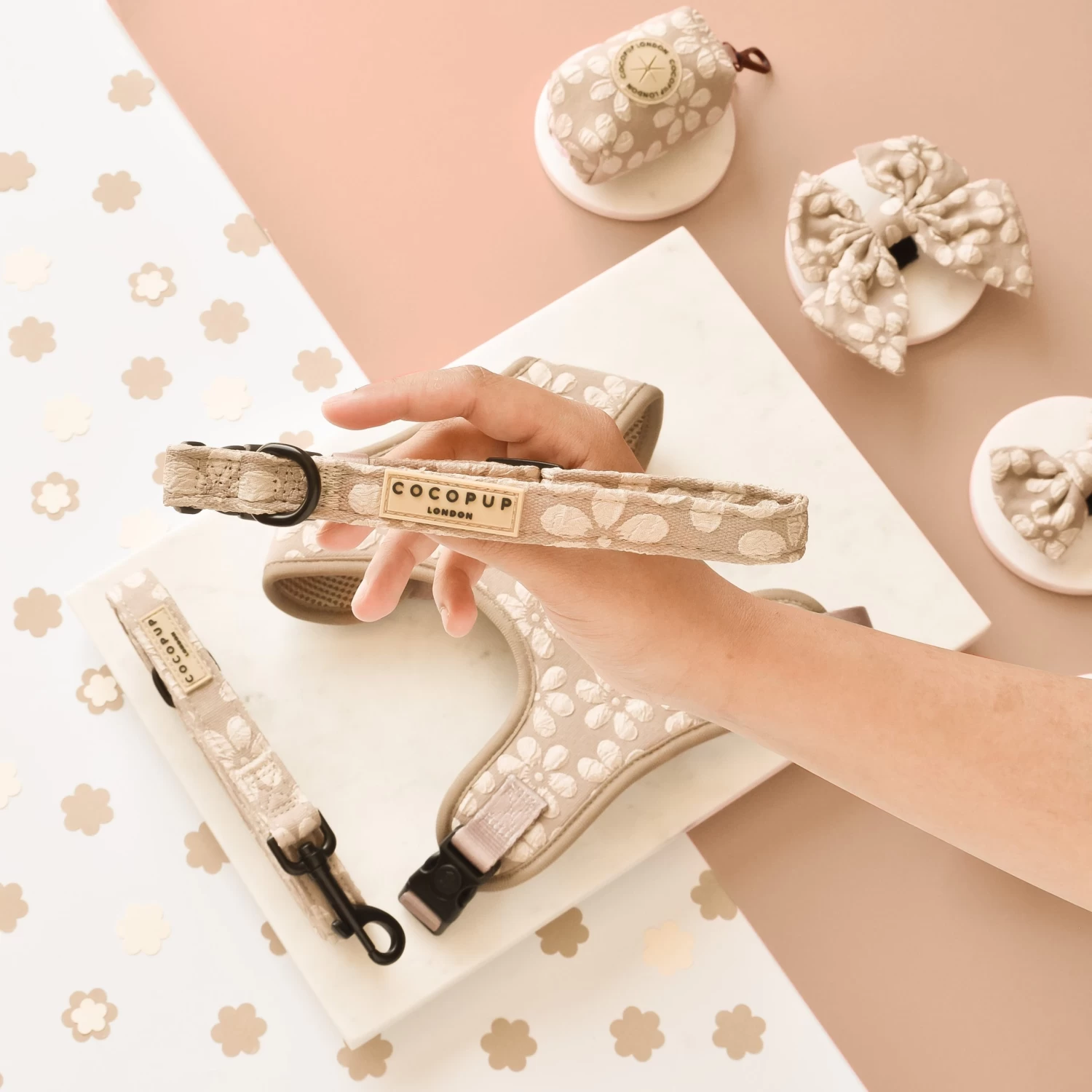 Luxe Collar - Mocha Flower 3 Luxe Collar - Mocha Flower