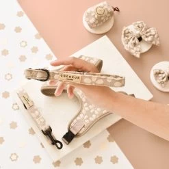 Luxe Mocha Flower Adjustable Neck Harness, Lead & Collar Bundle -Cocopup London DSC 1141 5043b0ca 36b6 49d0 be20 305b1edd7395