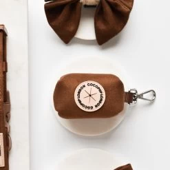 Brown Aviator Poop Bag Holder -Cocopup London DSC 1304