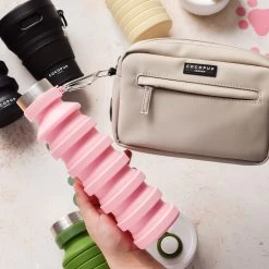 Collapsible Water Bottle - Pink -Cocopup London DSC 1967