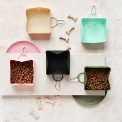 Foldable Travel Bowl - Khaki -Cocopup London DSC 2303copy