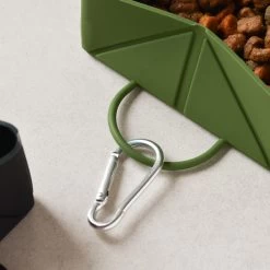 Foldable Travel Bowl - Khaki -Cocopup London DSC 2339