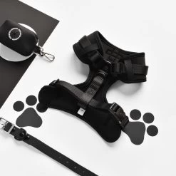 NAKD Adjustable Neck Harness - Liquorice -Cocopup London DSC 4439