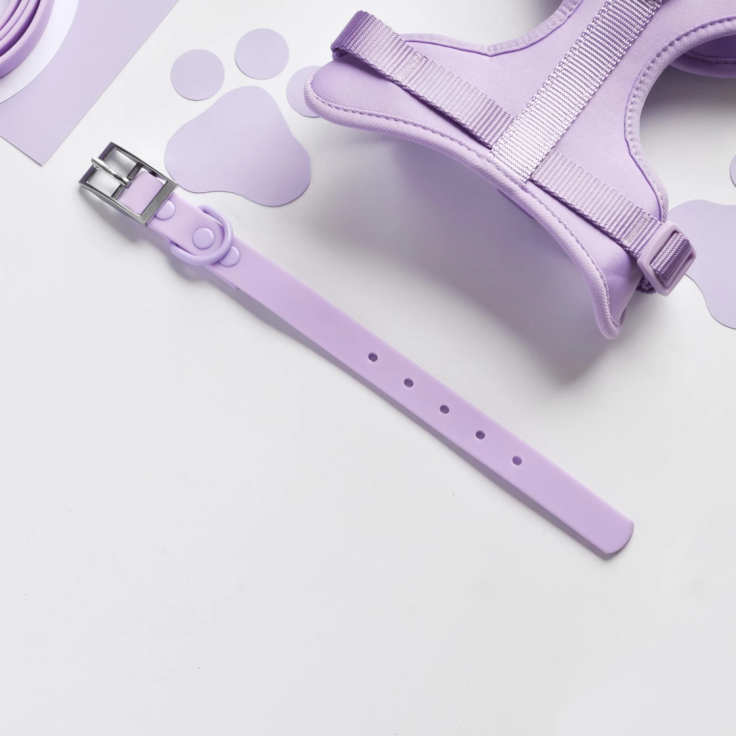 NAKD Adjustable Neck Harness, Lead, Collar & Poop Bag Holder Bundle - Parma Violets 6 NAKD Adjustable Neck Harness, Lead, Collar & Poop Bag Holder Bundle - Parma Violets - Image 4