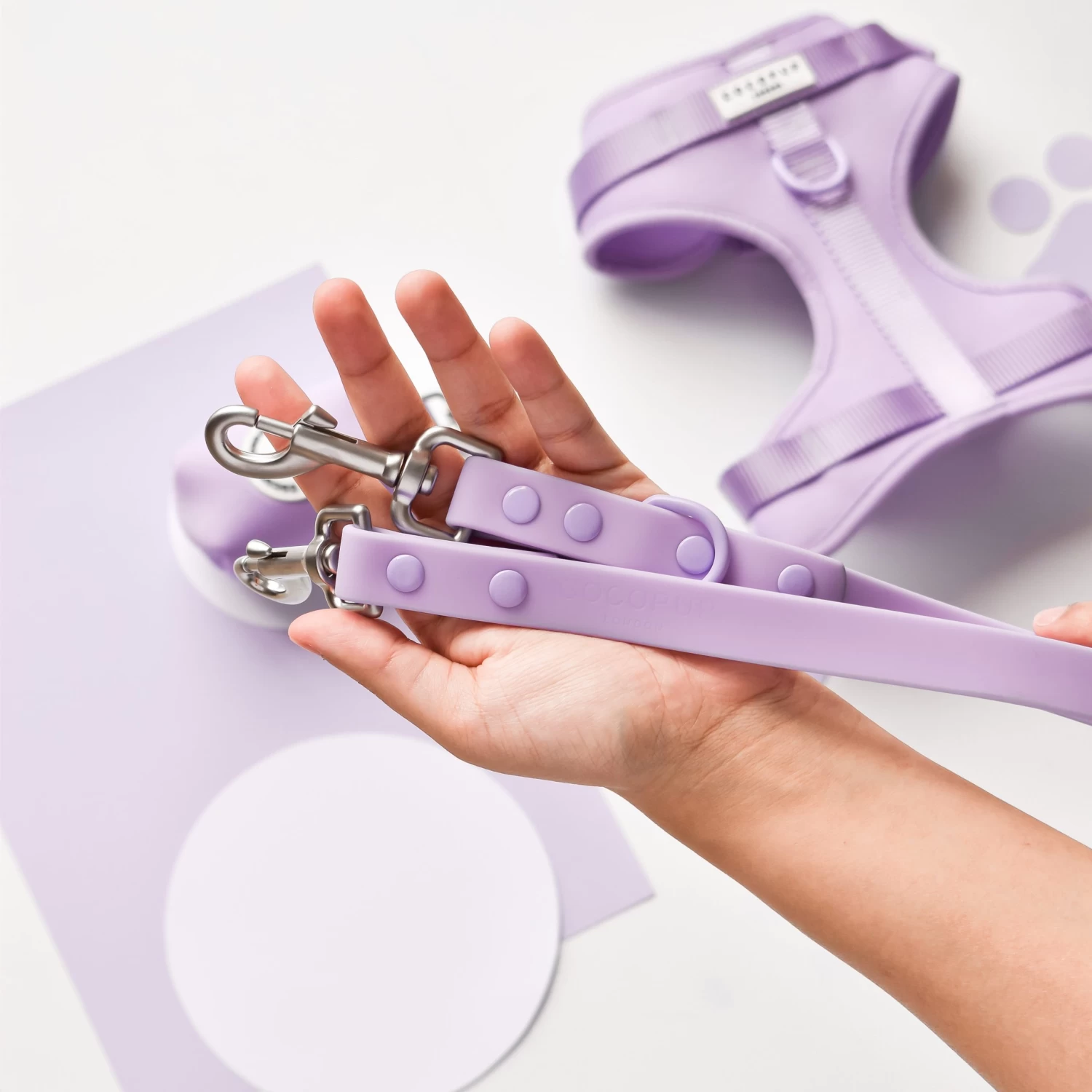 NAKD Adjustable Neck Harness, Lead, Collar & Poop Bag Holder Bundle - Parma Violets 10 NAKD Adjustable Neck Harness, Lead, Collar & Poop Bag Holder Bundle - Parma Violets - Image 8