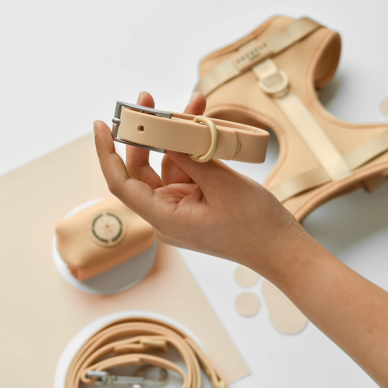 NAKD Adjustable Neck Harness, Lead, Collar & Poop Bag Holder Bundle - Biscuit 7 NAKD Adjustable Neck Harness, Lead, Collar & Poop Bag Holder Bundle - Biscuit - Image 5