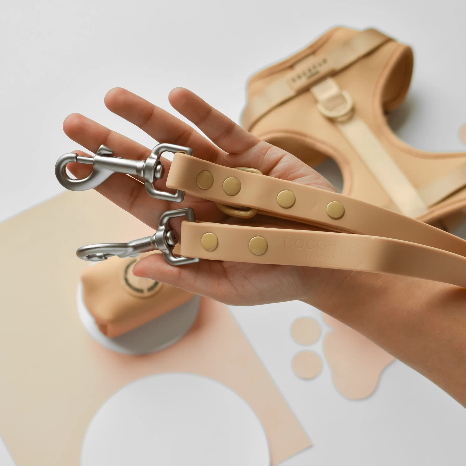 NAKD Adjustable Neck Harness, Lead, Collar & Poop Bag Holder Bundle - Biscuit 9 NAKD Adjustable Neck Harness, Lead, Collar & Poop Bag Holder Bundle - Biscuit - Image 7