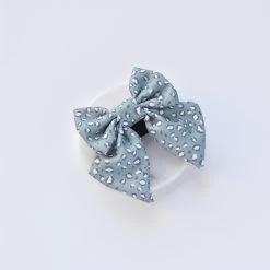 Sage Leopard Sailor Bow Tie -Cocopup London DSC 5301