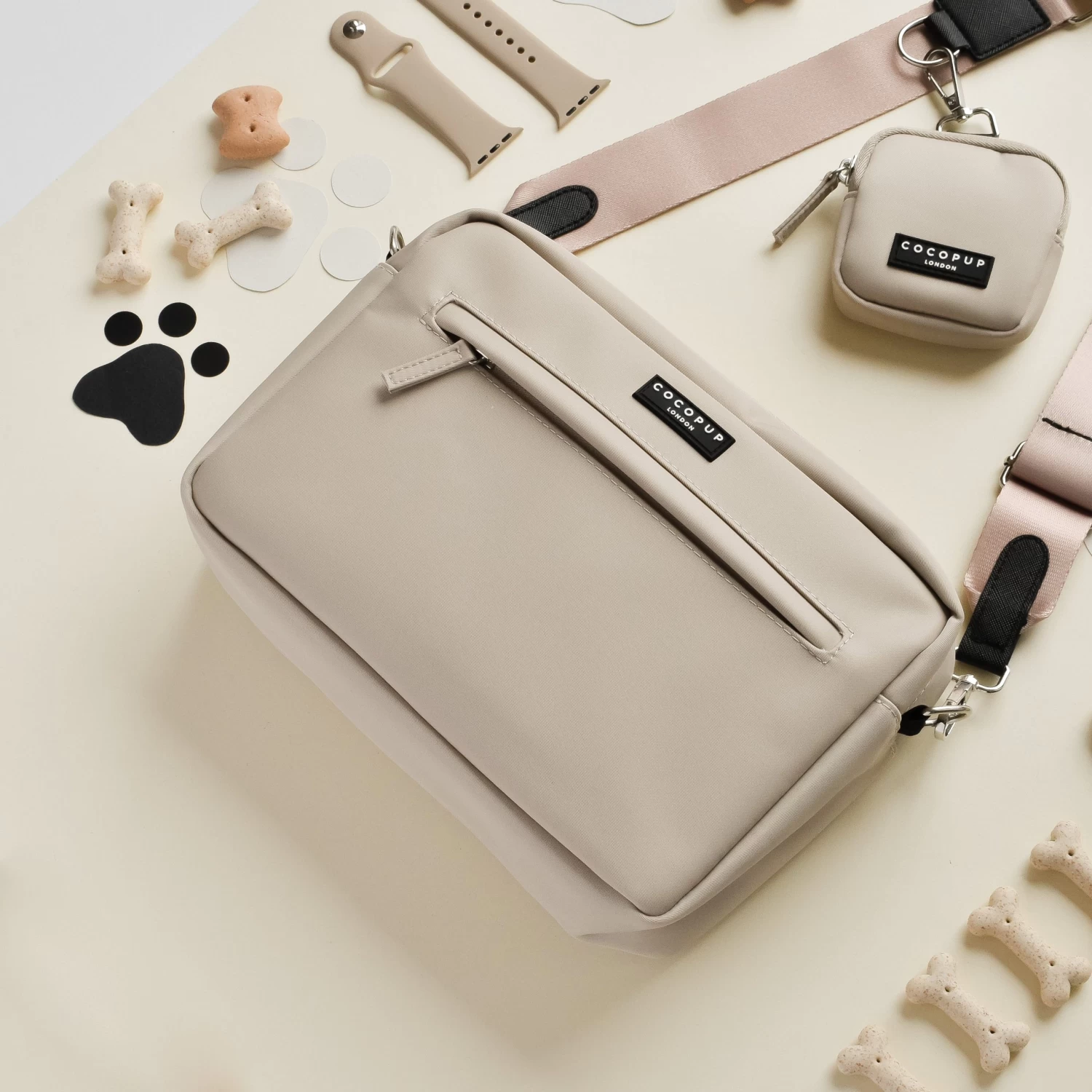 Large Dog Walking Bag - Caramel Latte 4 Large Dog Walking Bag - Caramel Latte - Image 2