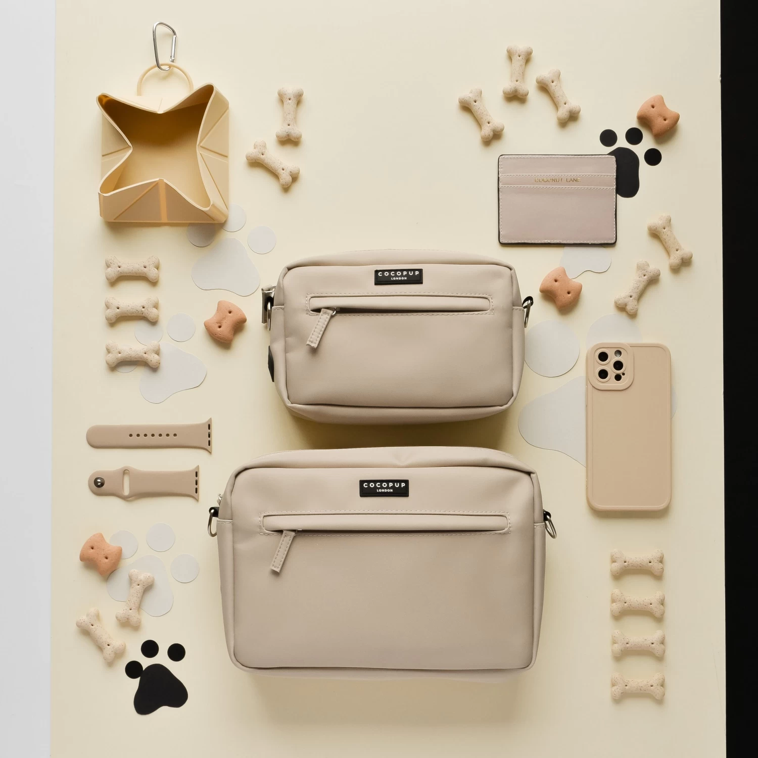 Large Dog Walking Bag - Caramel Latte 6 Large Dog Walking Bag - Caramel Latte - Image 4