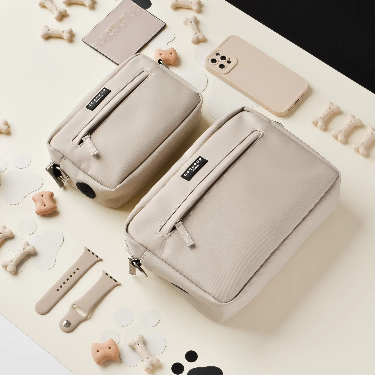 Large Dog Walking Bag - Caramel Latte 8 Large Dog Walking Bag - Caramel Latte - Image 6