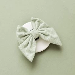 Sage Tweed Sailor Bow Tie -Cocopup London DSC 5959