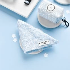 Luxe Bandana - Baby Blue Flower -Cocopup London DSC 7097