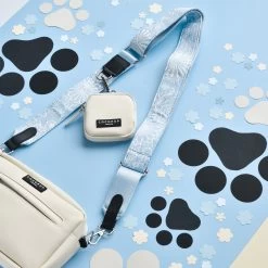 Luxe Bag Strap - Baby Blue Flower -Cocopup London DSC 7360