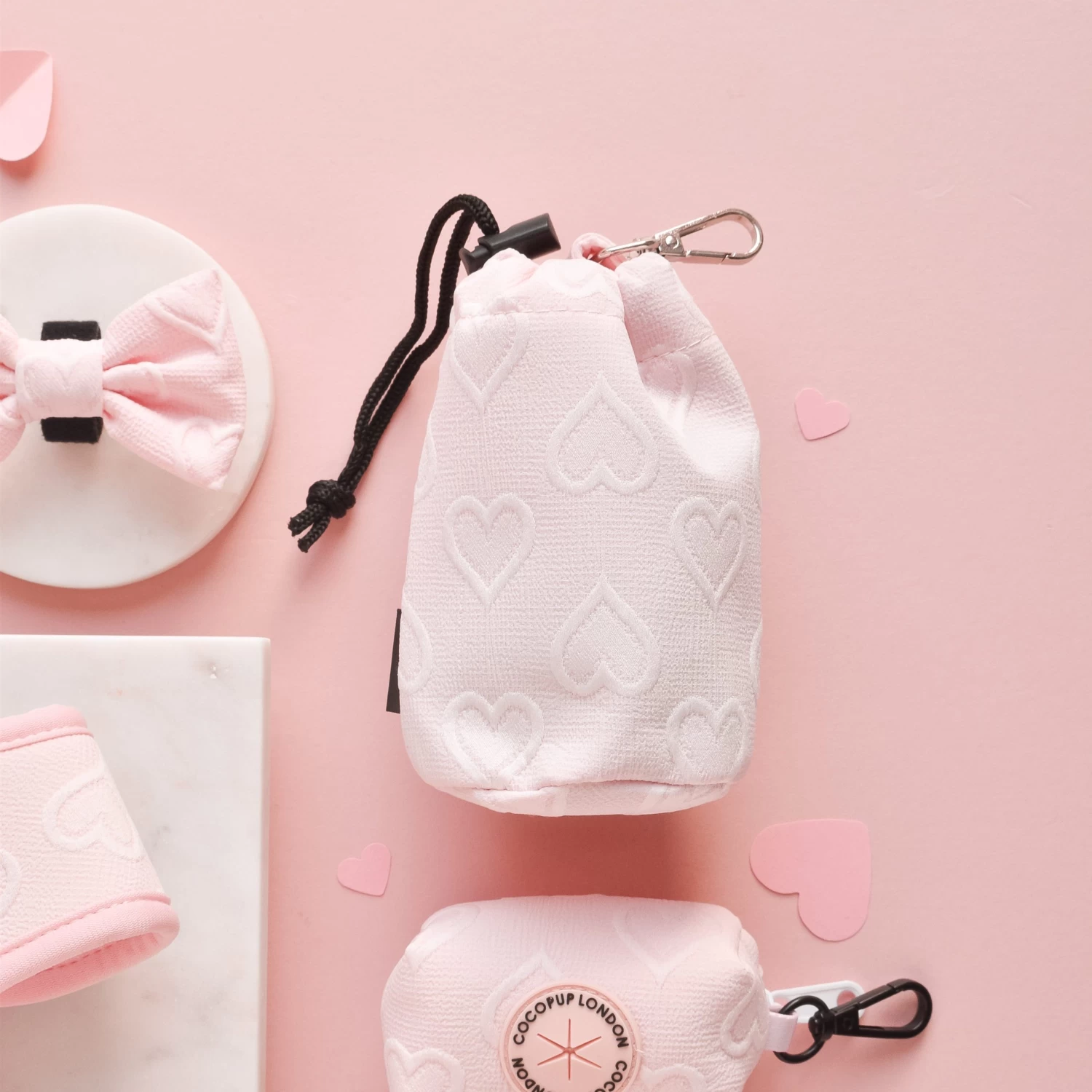 Drawstring Treat Pouch - Baby Pink Heart 4 Drawstring Treat Pouch - Baby Pink Heart - Image 2