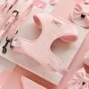 Luxe Adjustable Neck Harness - Baby Pink Heart 1 Luxe Adjustable Neck Harness - Baby Pink Heart -Cocopup London DSC 8418