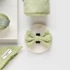 Luxe Bow Tie - Sage Heart -Cocopup London DSC 8496