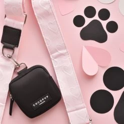 Luxe Dog Walking Black Bag Bundle - Baby Pink Heart -Cocopup London DSC 8807