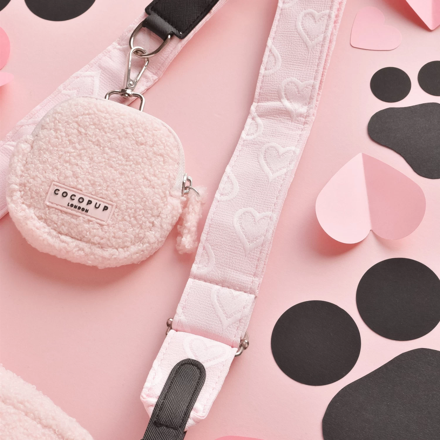 Teddy Love-a-Lot Dog Walking Bag Bundle - Baby Pink Heart 6 Teddy Love-a-Lot Dog Walking Bag Bundle - Baby Pink Heart - Image 4