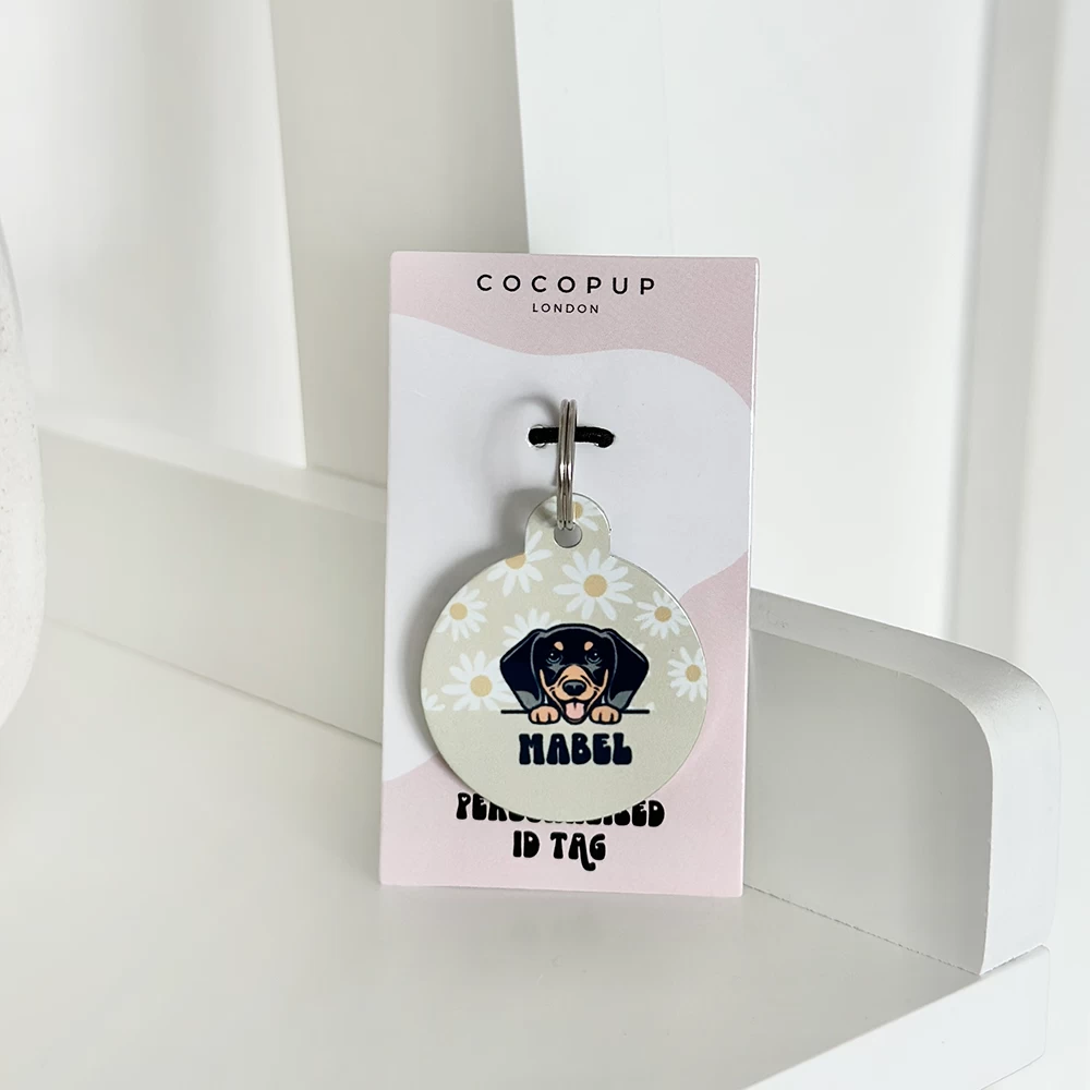 Personalised Dog Cartoon ID Tag - Daisy Chain 4 Personalised Dog Cartoon ID Tag - Daisy Chain - Image 2