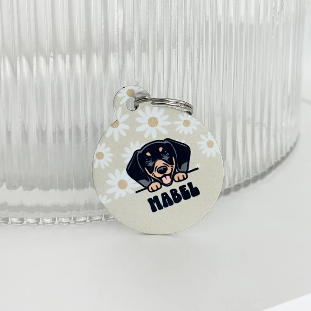 Personalised Dog Cartoon ID Tag - Daisy Chain 5 Personalised Dog Cartoon ID Tag - Daisy Chain - Image 3