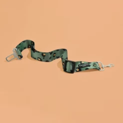Seat Belt Restraint - Khaki Leopard