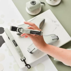 Sage Tweed Adjustable Neck Harness, Lead & Collar Bundle -Cocopup London GREYBAG 3 049c3197 98bd 4350 ba9e cdc39ec64b8d