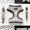 Monochrome Spots Adjustable Neck Harness, Lead & Collar Bundle -Cocopup London GREYBAG 4e603d63 734a 45d7 a6b5 720f5f199521