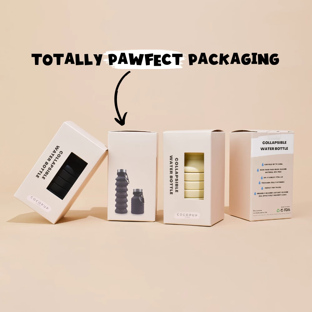 Collapsible Water Bottle - Khaki 6 Collapsible Water Bottle - Khaki - Image 4