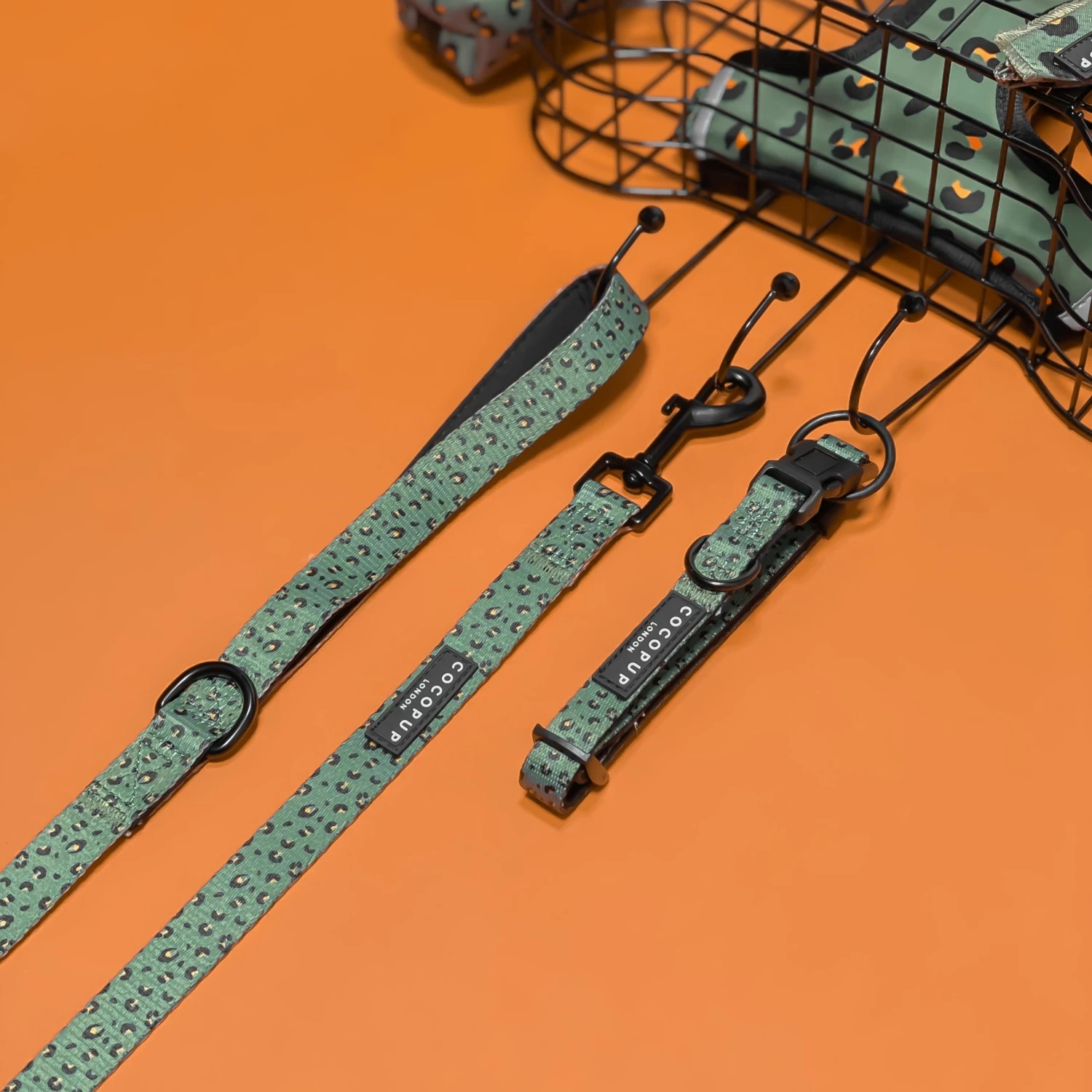 Khaki Leopard Lead - Puppy 4 Khaki Leopard Lead - Puppy - Image 2