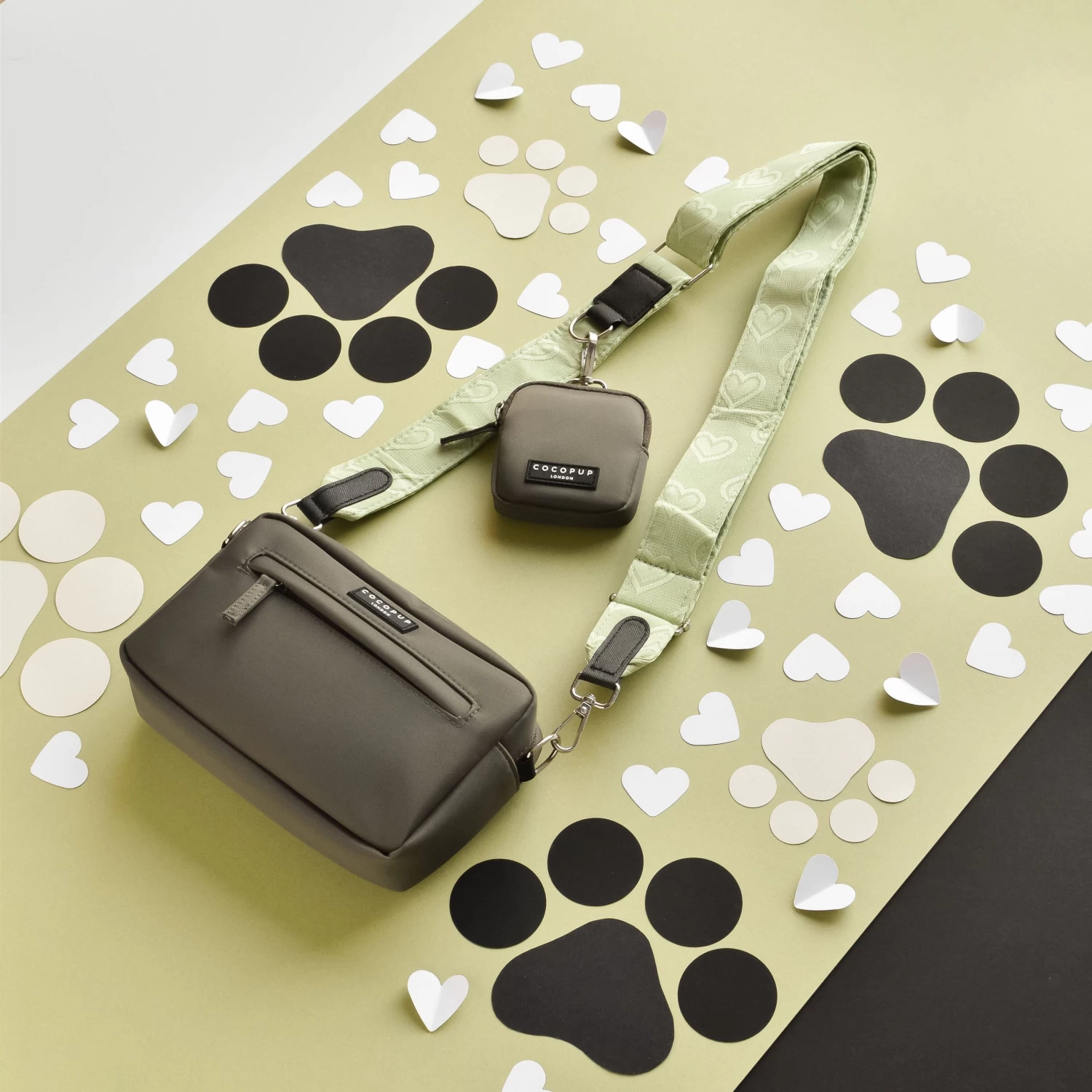 Luxe Dog Walking Bag Bundle - Sage Heart 10 Luxe Dog Walking Bag Bundle - Sage Heart - Image 8